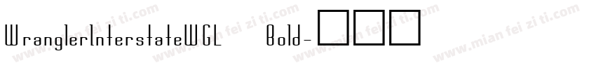 WranglerInterstateWGL Bold字体转换